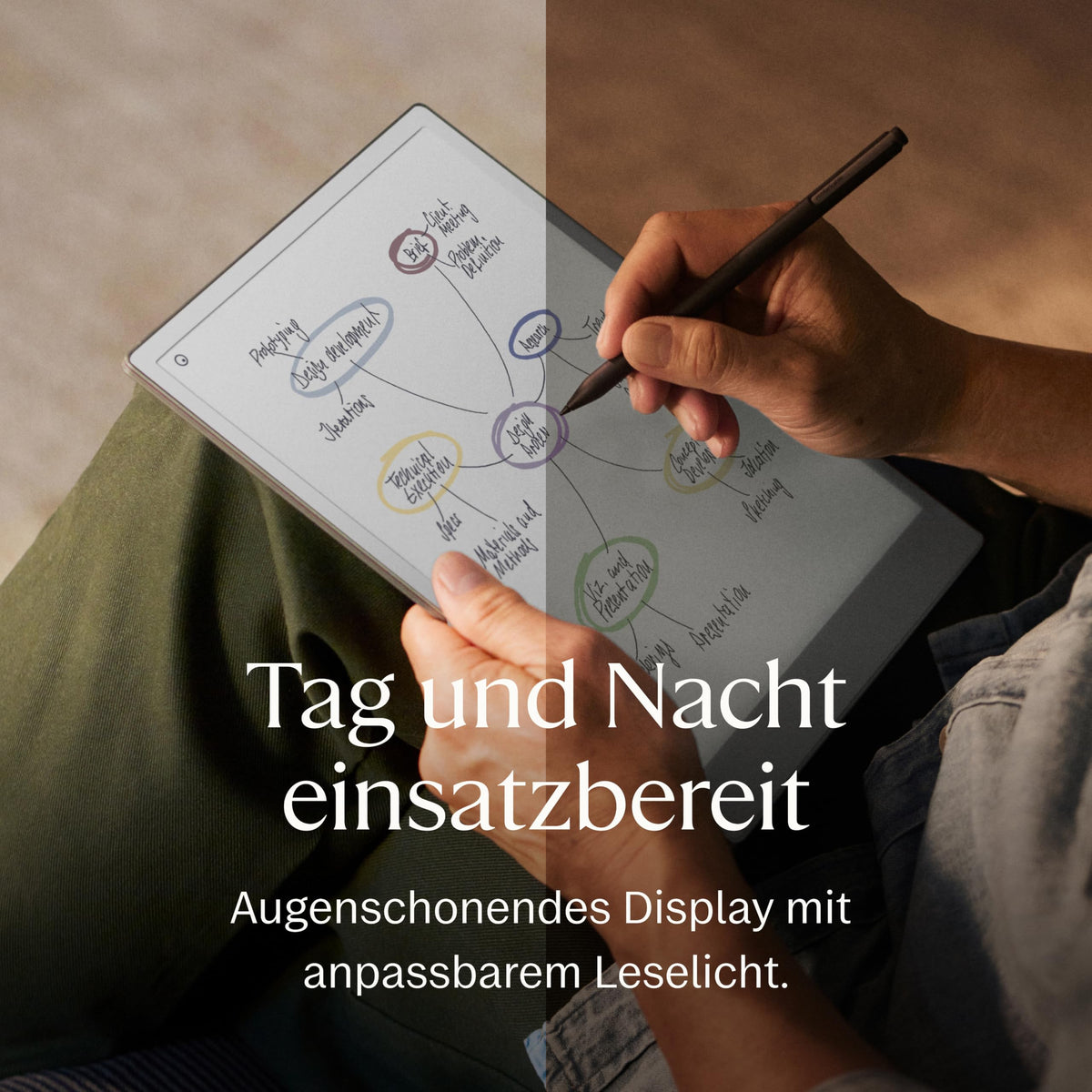Paper Pro mit Marker Plus 11,8 Zoll e ink Notizbuch Farbdisplay und Leselicht zum Denken Schreiben und Lesen