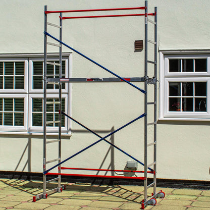 Heimwerken Gerüstturm fahrbares Arbeitsgerüst schnelle Montage Aluminium Arbeitsbühne 4 Meter
