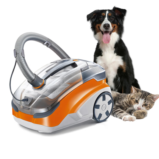 Aqua+ PET & Family Tierhaarsauger beutellos, Nass und Trockensauger, Wischfunktion Teppich, Sofa & Matratze