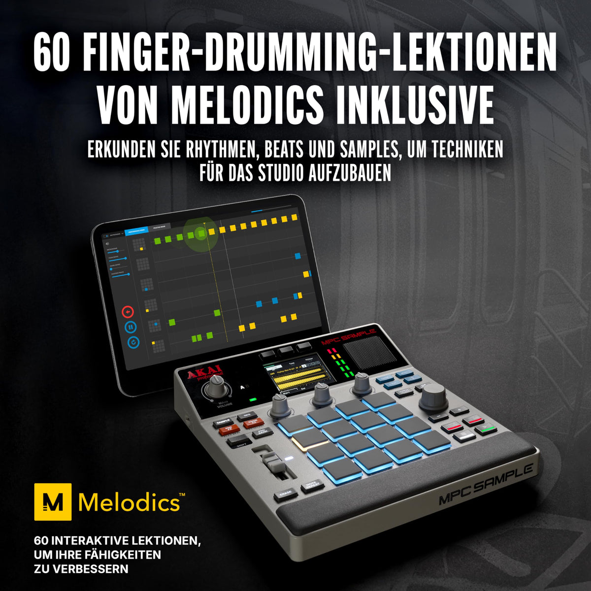 MPC Sample tragbarer Sampler Standalone Akku USB C Lautsprecher Mikrofon Sampling Sequencing Musikproduktion