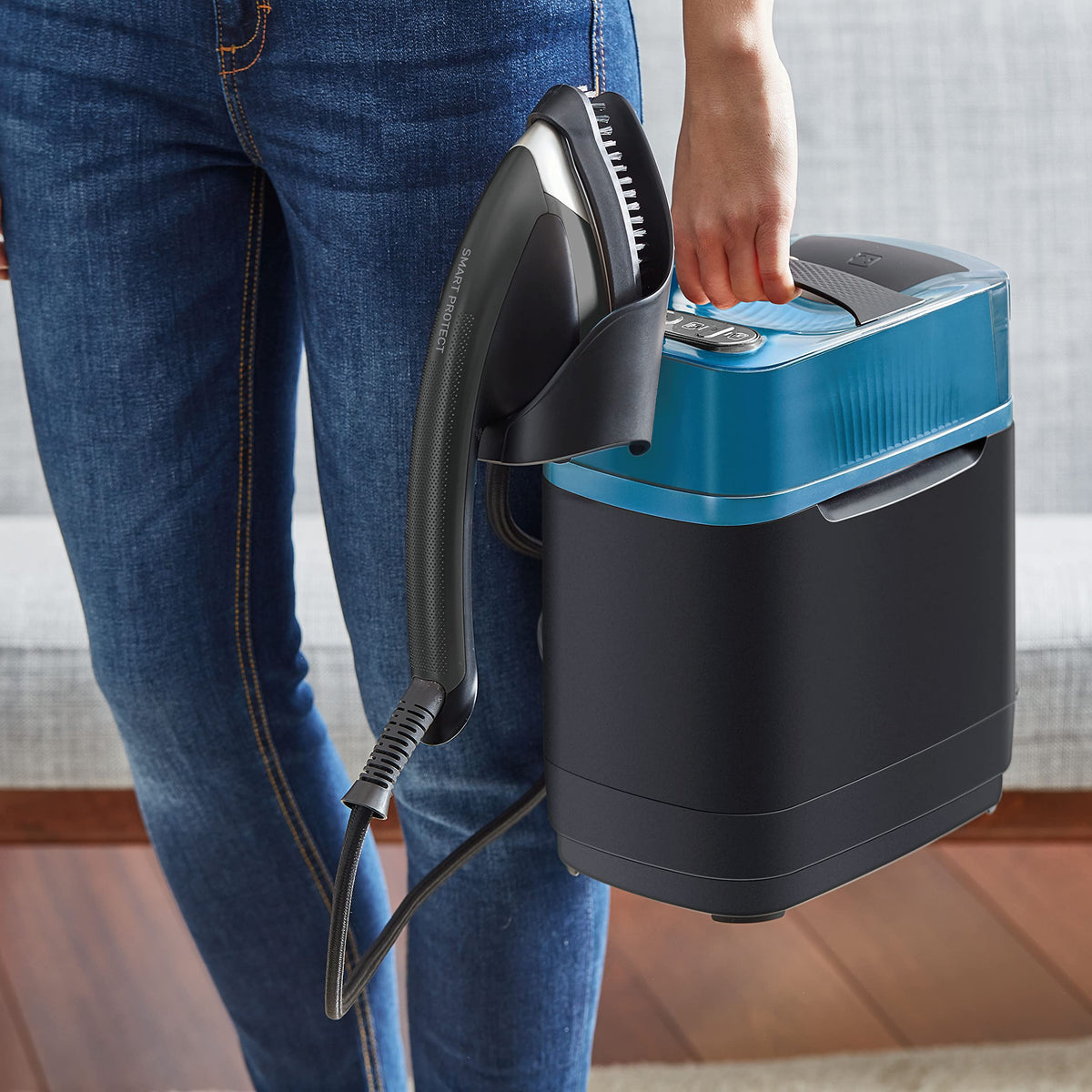Ixeo Power Hochdruckdampfglätter mit Smartboard, 5,8 bar, 200g/min Dampfstoß, erfrischt & desinfiziert, QT2022