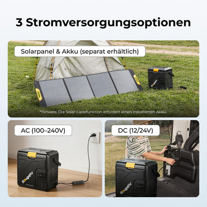 Kompressorkühlbox CRH20 20L, Akku 240Wh, -20°C bis 20°C, App-Steuerung IPX4, 12V/24V/230V, Camping Reisen 2026