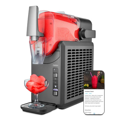 Slush Maschine mit Kompressor 2,6L Slush Eis 1,9L Fassung 5 Modi 30 bis 60 Min Slush Ice Maker MD12090