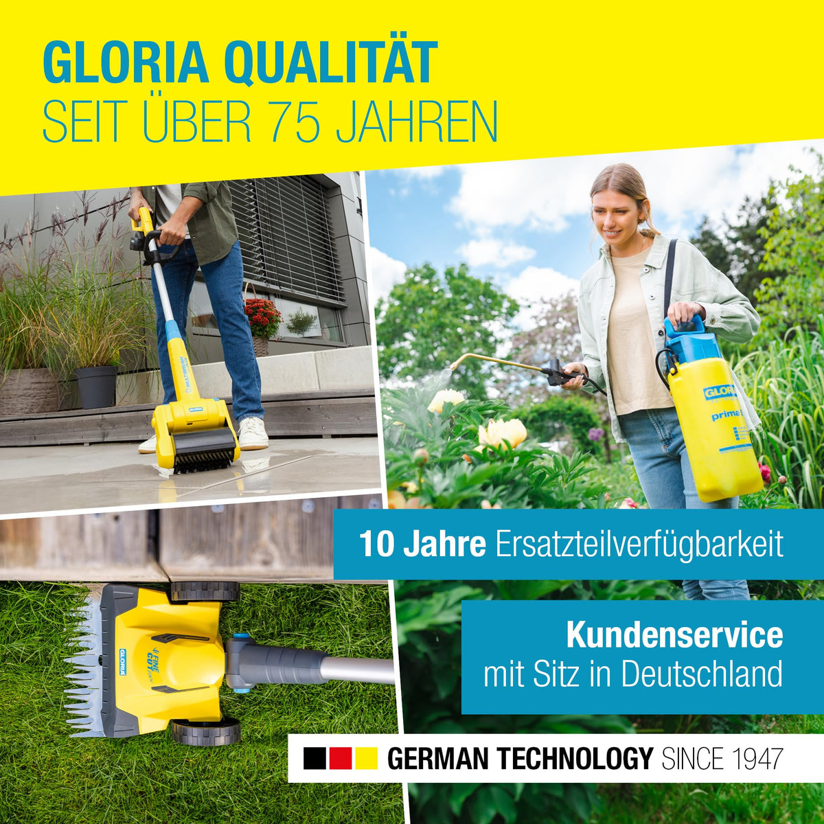 FineCut 18V Set, Rasentrimmer mit Akku, Rasenkantenschneider und Grasschere 25 cm, ideale Mähroboterergänzung