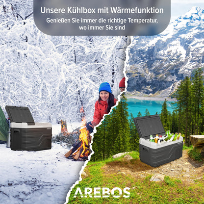 Kompressor Kühlbox 35 Liter App Smart Steuerung USB bis -20°C 12V 24V 230V Auto LKW Camping Boot Wohnmobil