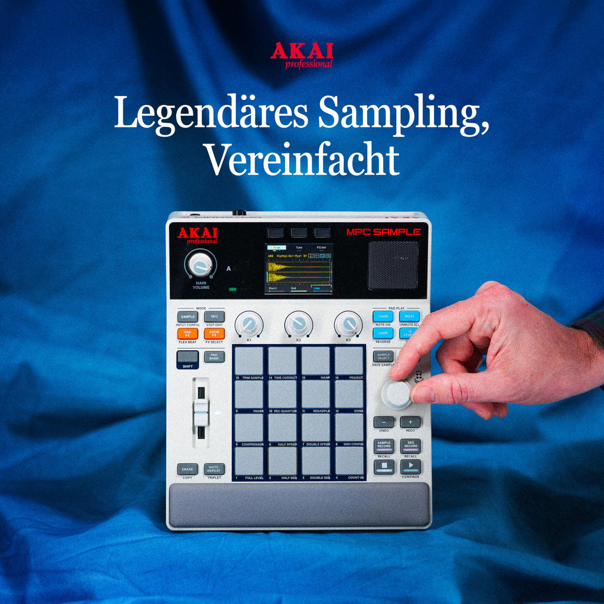 MPC Sample tragbarer Sampler Standalone Akku USB C Lautsprecher Mikrofon Sampling Sequencing Musikproduktion