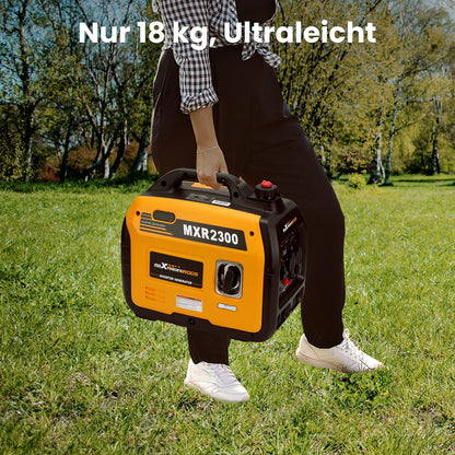 2300W Inverter Stromerzeuger Benzin leise 4 Takt tragbar 18,5kg für Camping Wohnmobil USB 230V Steckdosen