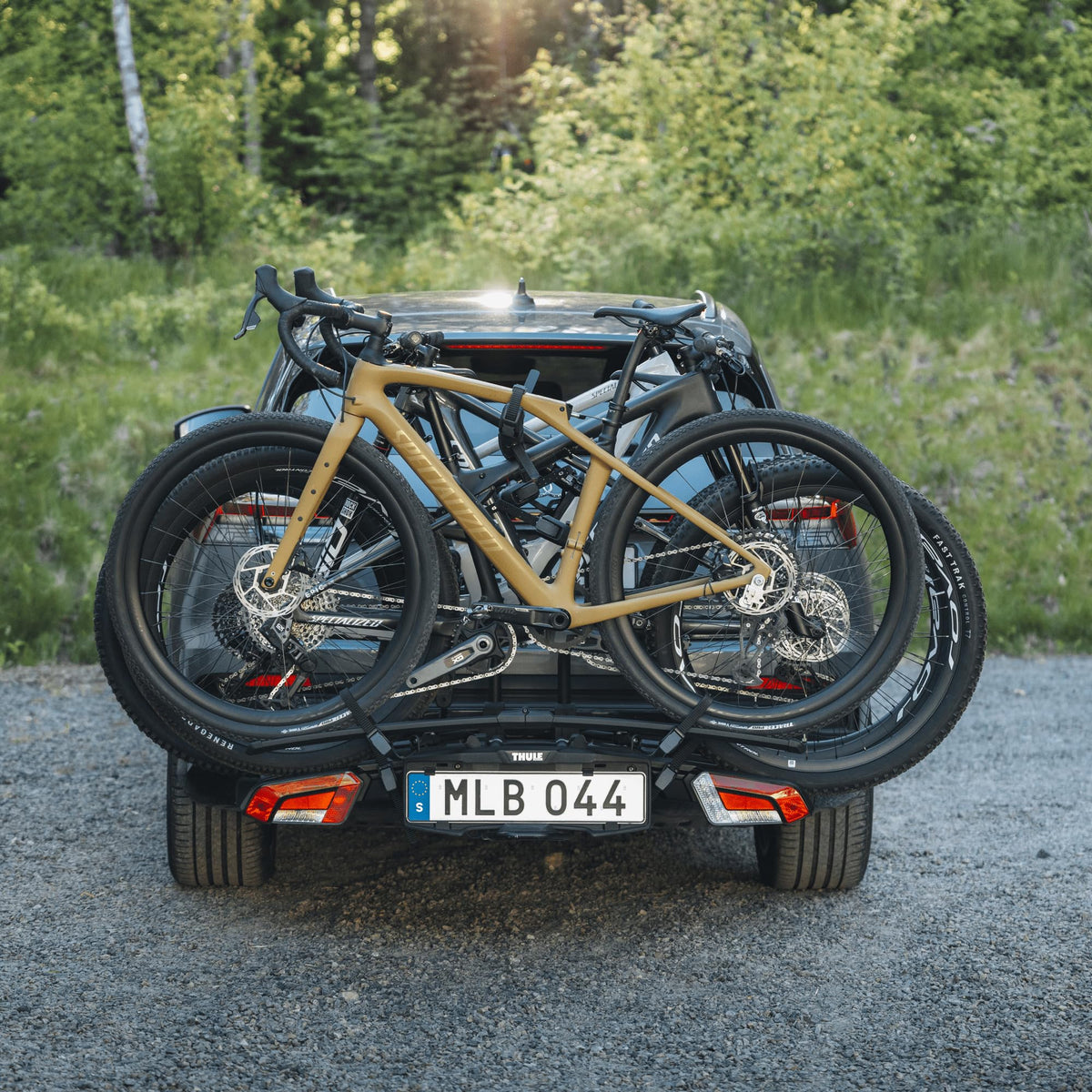 Easyfold 3 Plattformfahrradträger für Anhängerkupplung, Schwarz, klappbar, für 2 oder 3 Fahrräder