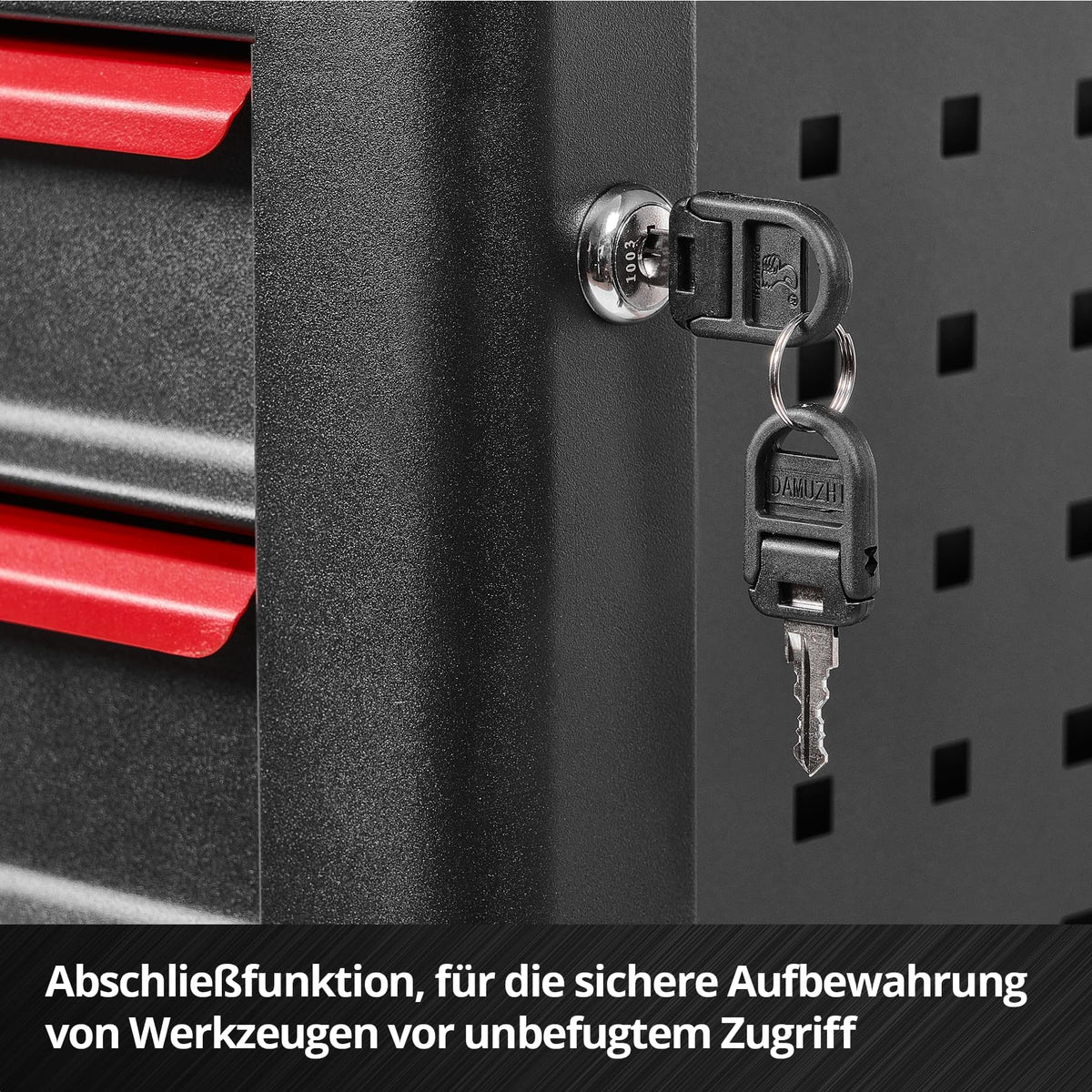 Werkstattwagen unbestückt, 6 Schubladen, Interlocksystem, Kugellagerschienen, Tragkraft 135 kg, Feststellrollen