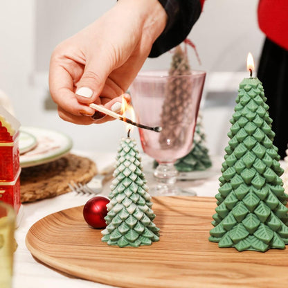 4 Zoll Weihnachtsbaum Kerzen Silikonform
