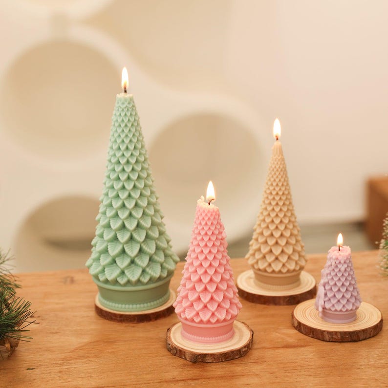 Konische Weihnachtsbaum-Kerzenform Silikonform für DIY-Kerzenherstellung