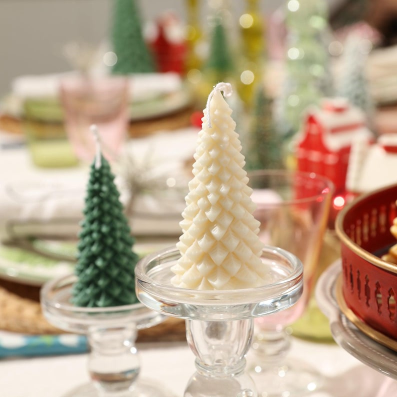4 Zoll Weihnachtsbaum Kerzen Silikonform