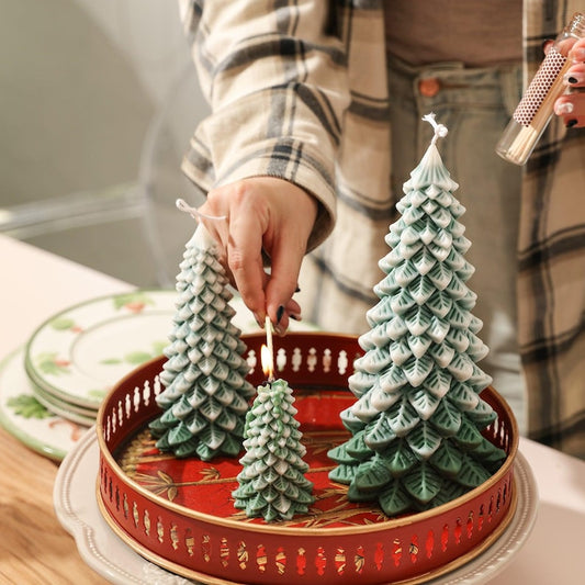 4 Zoll Weihnachtsbaum Kerzen Silikonform