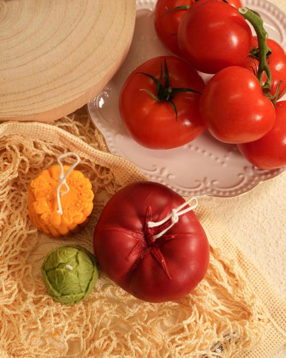 Sojawachs Pflanzenkerzen, Vegan, Handgefertigt, Gemüse-Dekoration, Naturnahes Design, 6-teilig