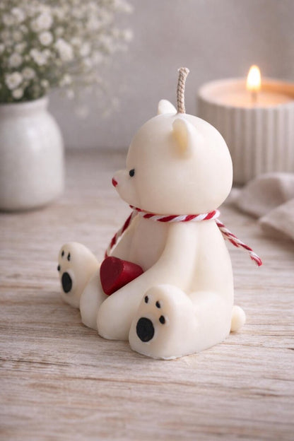 Teddybär Kerze aus Rapswachs, Bären Kerze, Frühlingskerze, Geschenk, Home Decor