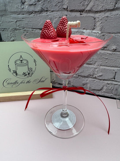 Erdbeer-Daiquiri Duftkerze im Glas