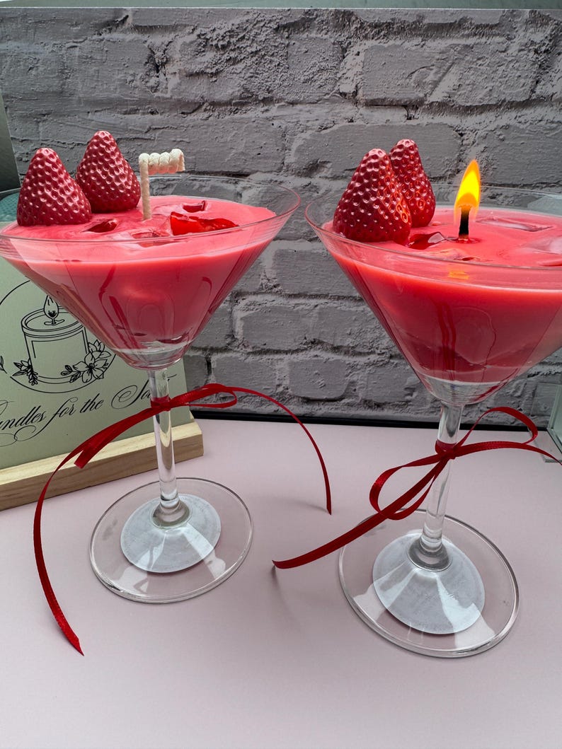 Erdbeer-Daiquiri Duftkerze im Glas