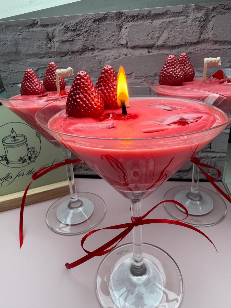 Erdbeer-Daiquiri Duftkerze im Glas