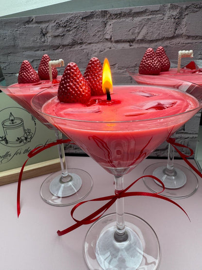 Erdbeer-Daiquiri Duftkerze im Glas