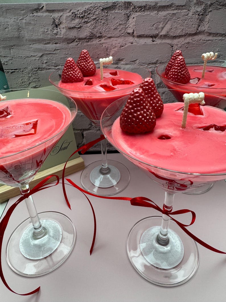 Erdbeer-Daiquiri Duftkerze im Glas