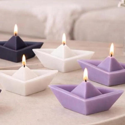 Schiffchen Kerzen Set, 3 Stück, Schwimmkerzen, Maritime Tischdeko, Minimalistische Kerzen