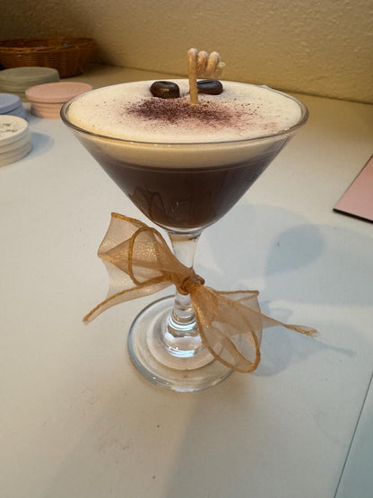 Cappuccino Duftkerze im Glas – Dessertkerze 130g Sojawachs mit Kaffeeduft