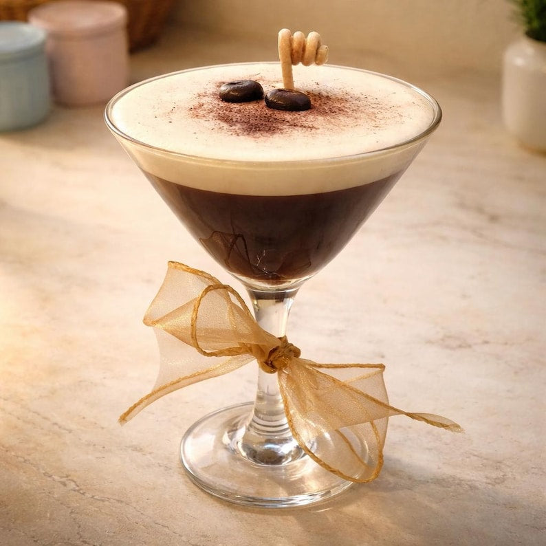Cappuccino Duftkerze im Glas – Dessertkerze 130g Sojawachs mit Kaffeeduft