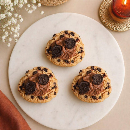 Red Velvet Cookie Kerze, Chocolate Chips Cookie Kerze, Realistische Dessert Deko aus Rapswachs, 8x4 cm