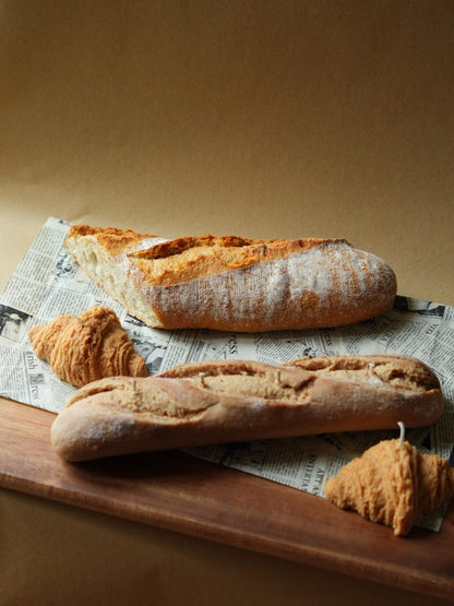 Baguette Candle Realistic Bread Loaf Unscented 400g Decorative