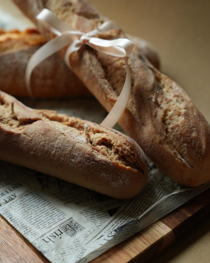 Baguette Candle Realistic Bread Loaf Unscented 400g Decorative