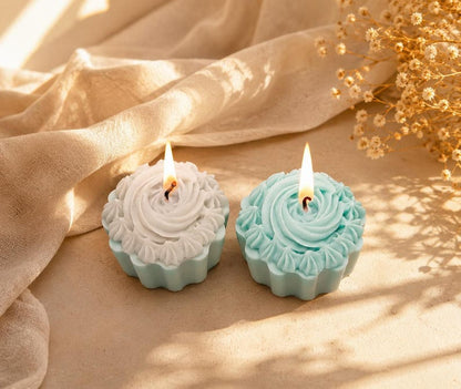 Cupcake Kerze aus Sojawachs, 6x6x4,5 cm, Geburtstagskerze