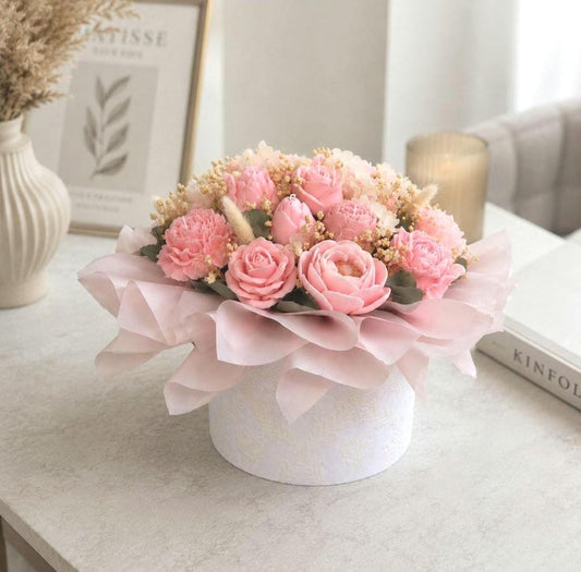 Blumen Duftkerze Geschenk für Frauen Geburtstag Romantisch