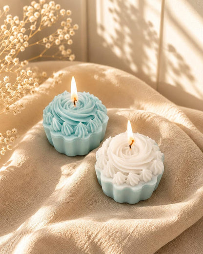 Cupcake Kerze aus Sojawachs, 6x6x4,5 cm, Geburtstagskerze