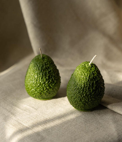 Avocado-Kerze aus Sojawachs, handbemalt, 120 g, Küchendekoration