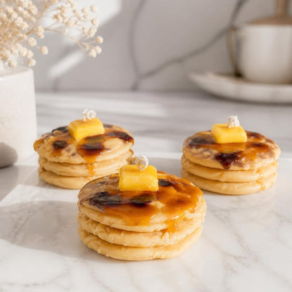 Sojawachs & Gelwachs Pancake Duftkerze | Frühstücks-Dekor