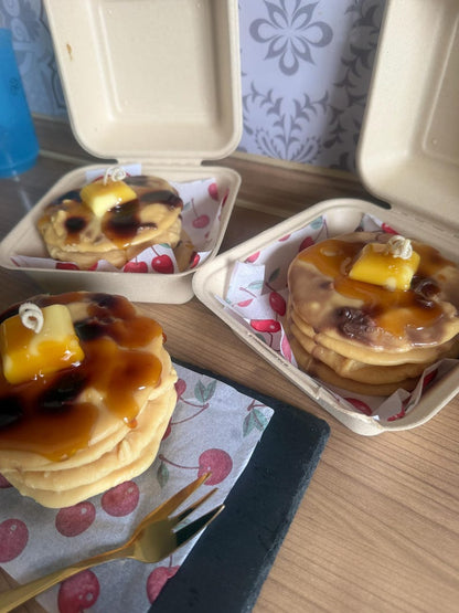 Sojawachs & Gelwachs Pancake Duftkerze | Frühstücks-Dekor