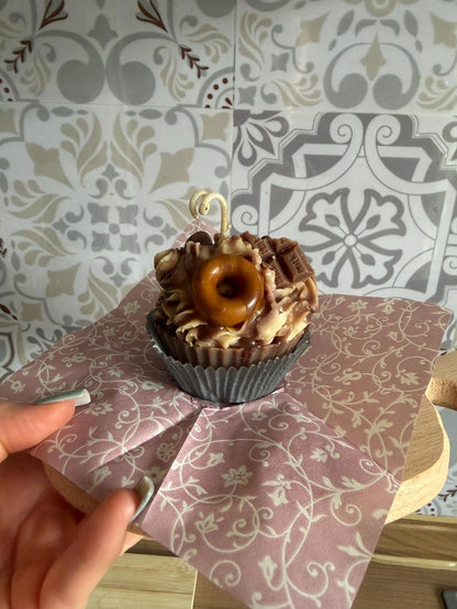Duftkerze Muffin Kerze Cupcake Stil – Salted Karamell – Deko Kerze aus hochwertigem Wachs