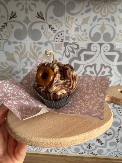 Duftkerze Muffin Kerze Cupcake Stil – Salted Karamell – Deko Kerze aus hochwertigem Wachs