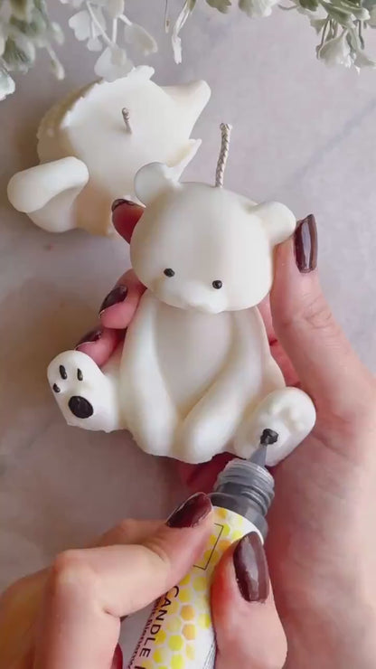 Teddybär Kerze aus Rapswachs, Bären Kerze, Frühlingskerze, Geschenk, Home Decor